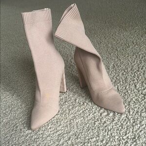 Elegant Beige Women's Ankle Boots